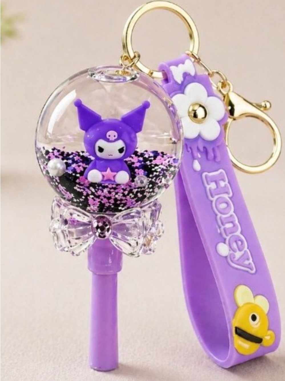 KAWAII KUROMI KEYCHAIN BAG CHARM